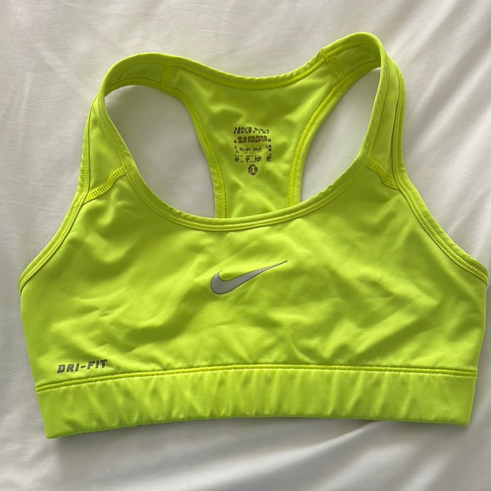 Nike Women's Neon Green Sports Bra